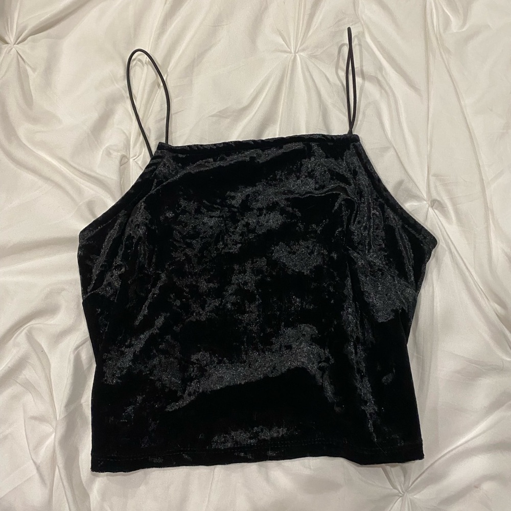 Wild Fable, size S, velvet black crop tank
